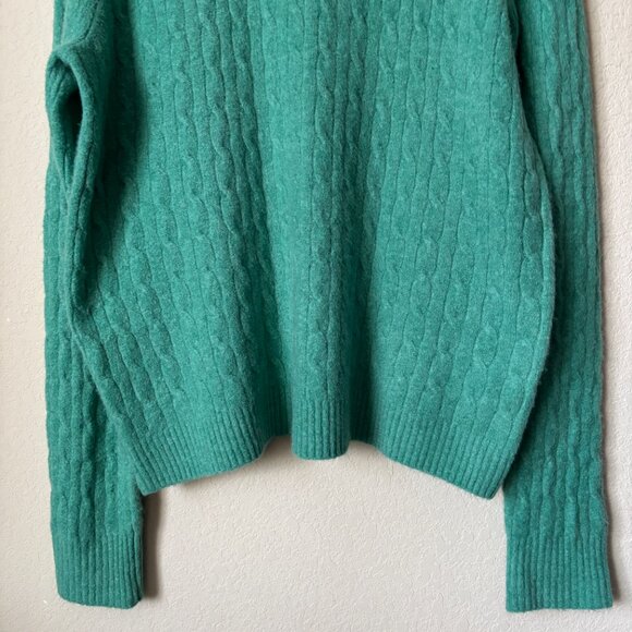 J. Crew XL Cozy Wool Blend Extra-Soft Yarn Cable-Knit Mockneck Sweater - Picture 4 of 9